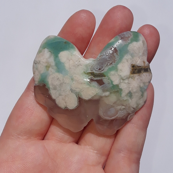 Green Flower Agate Butterfly - Picture 2 of 2
